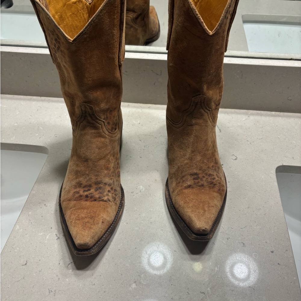 Durango Tan Leather Heeled Boots